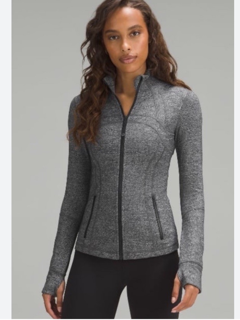 lululemon athletica Heather Gray Define Full-Zip Jacket size 12